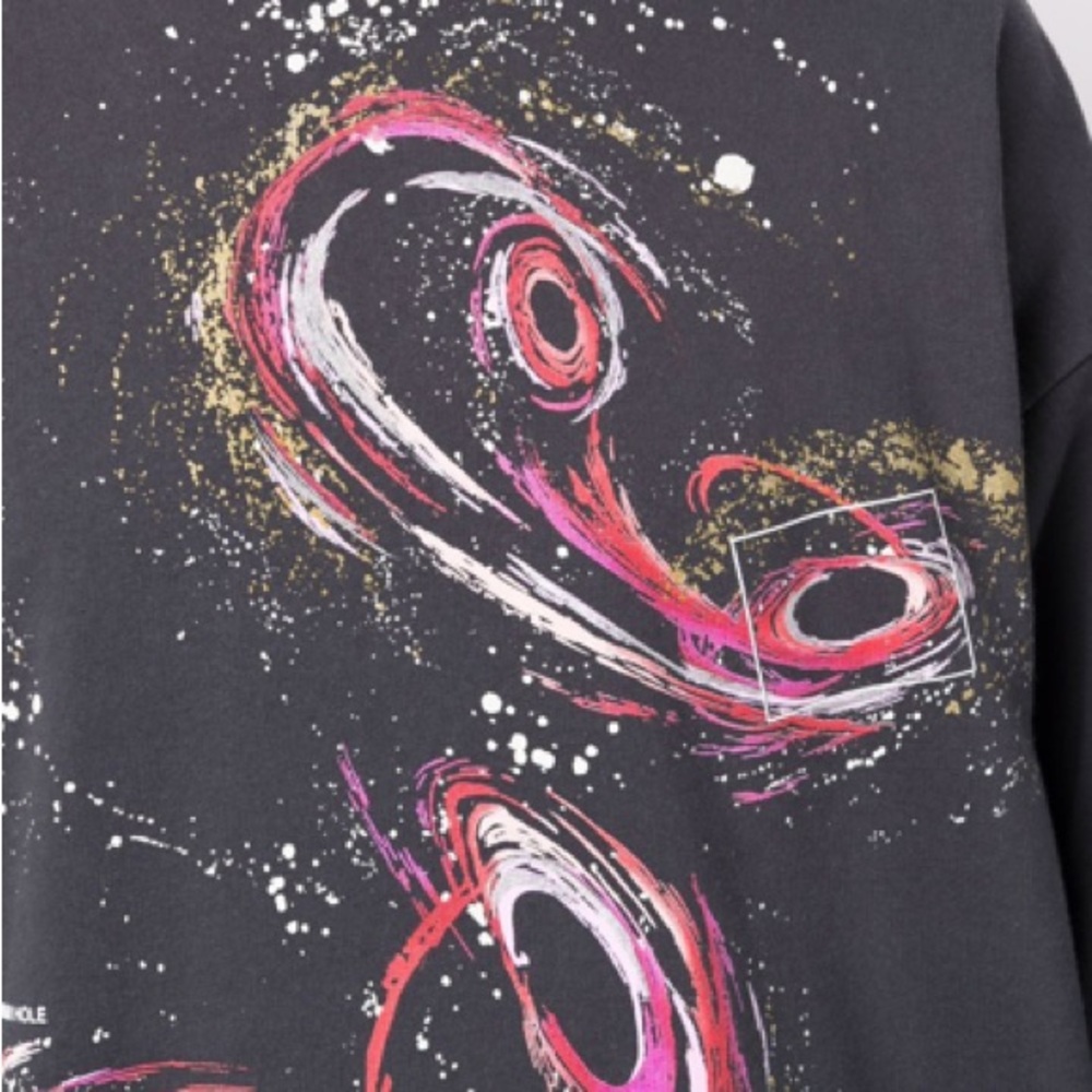 Acne Studios Black Hole Hoodie Galaxy Print Front French terry hooded sweatshirt - Picture 8 of 13
